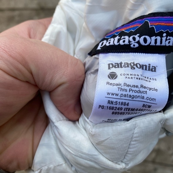 2013 Patagonia Down Sweater Jacket Vest XS White - Picture 6 of 8